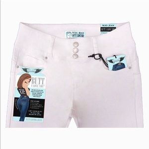 High waisted white women’s skinny jeans